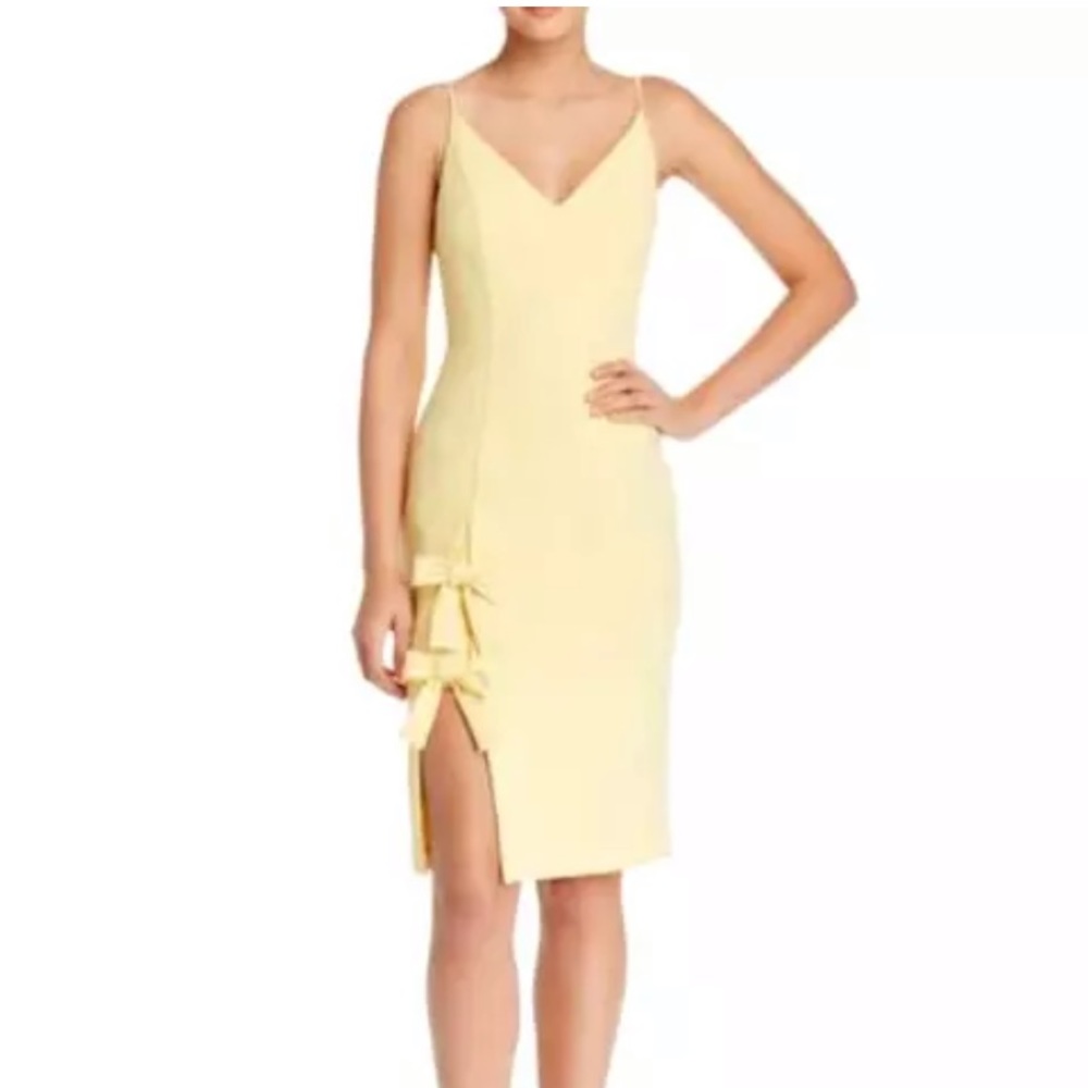 Black Halo Yellow Bow Dress
